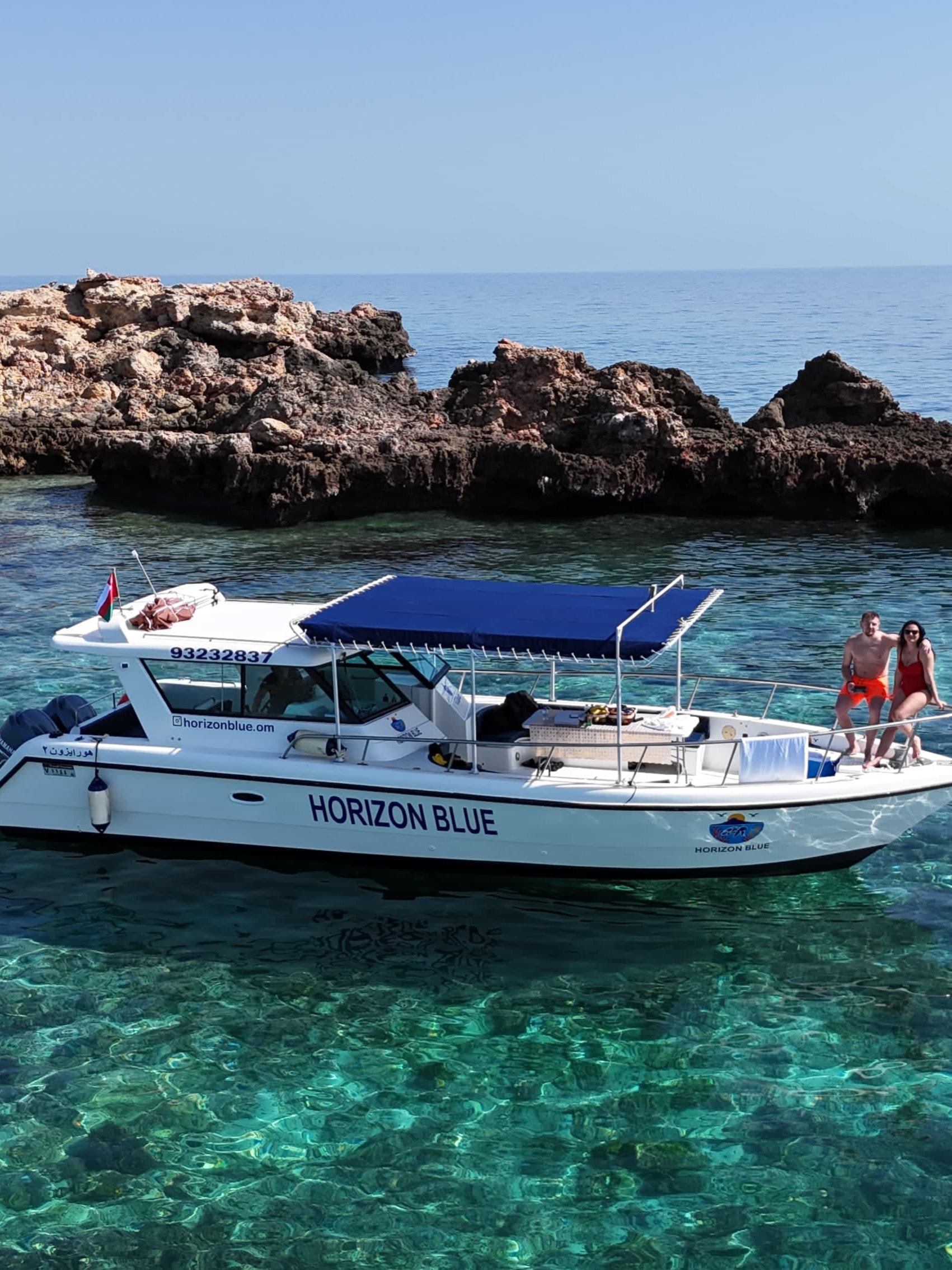 Crystal-clear turquoise waters of Daymaniyat Islands, Oman
